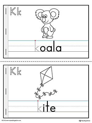 Letter K Mini Book for Kindergarten