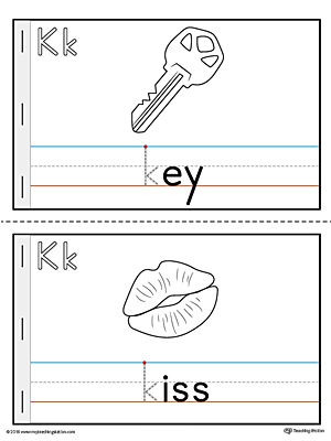 Letter K MiniBook Printable for Preschool