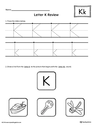 Letter K Review Worksheet