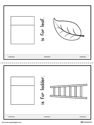 Letter L Cut-And-Paste Printable MiniBook for Preschool