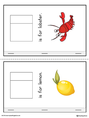 Letter L Cut-And-Paste Printable MiniBook for Kindergarten in Color