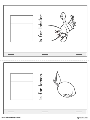 Letter L Cut-And-Paste Printable MiniBook for Kindergarten