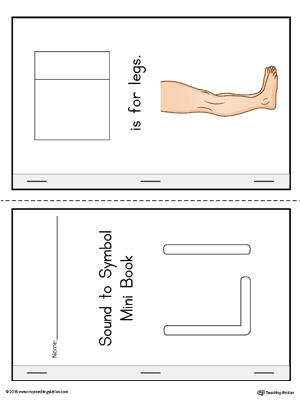 Letter L Cut-And-Paste Printable Mini Book (Color)