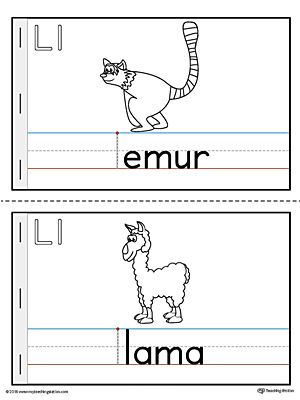 Letter L MiniBook Printable for Preschool