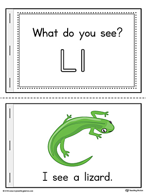 Letter L Words Printable Mini Book (Color)