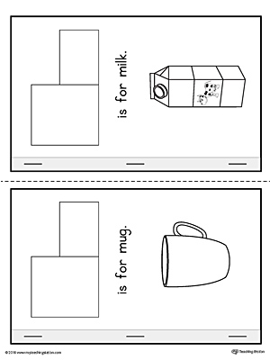 Letter M Cut-And-Paste Printable MiniBook for Preschool