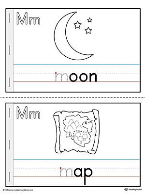 Letter M Mini Book for Kindergarten
