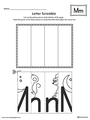 Letter M Scramble Worksheet