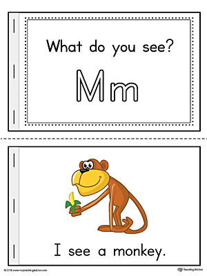 Letter M Words Printable Mini Book (Color) | MyTeachingStation.com