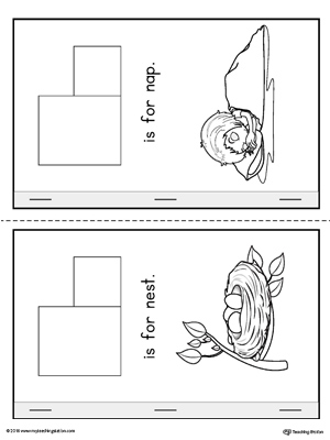 Letter N Cut-And-Paste Printable MiniBook for Preschool