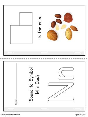 Letter N Cut-And-Paste Printable Mini Book (Color)
