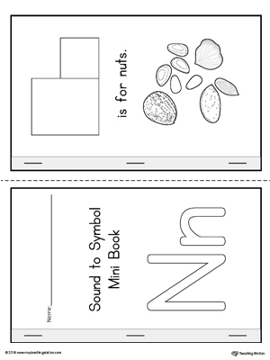 Letter N Cut and Paste Printable Mini Book