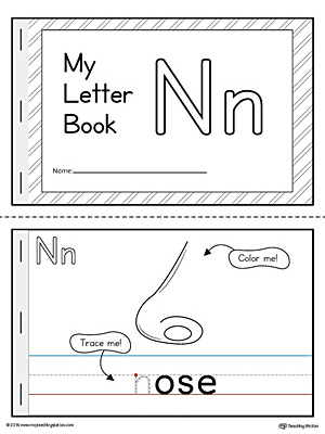 Letter N Mini Book Printable