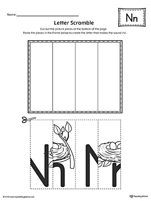 Letter N Scramble Worksheet