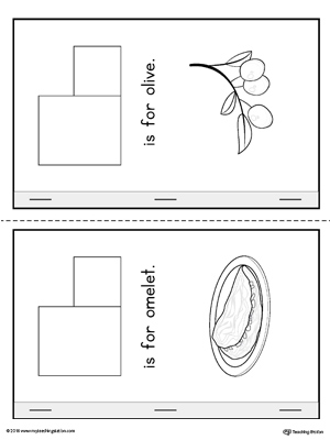 Letter O Cut-And-Paste Printable MiniBook for Preschool