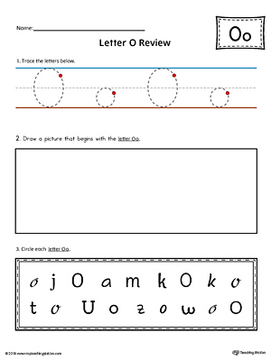 Letter O Practice Worksheet | MyTeachingStation.com