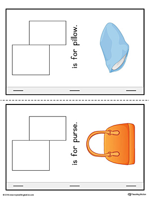 Letter P Cut-And-Paste Printable MiniBook for Preschool in Color