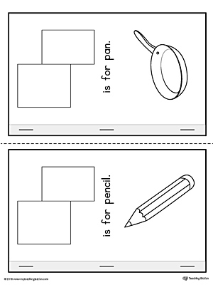 Letter P Cut-And-Paste Printable MiniBook for Kindergarten