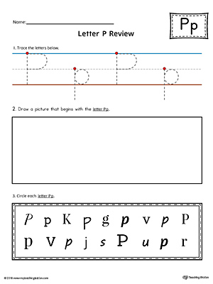 Letter P Practice Worksheet