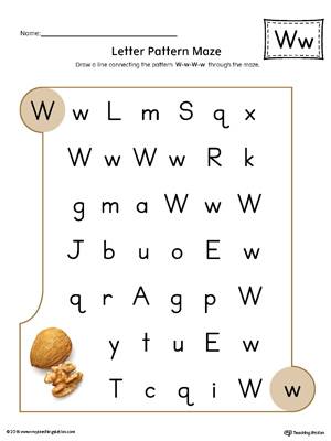 Learning the Letter W Worksheet (Color) | MyTeachingStation.com