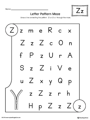 Letter Z Scramble Worksheet | MyTeachingStation.com