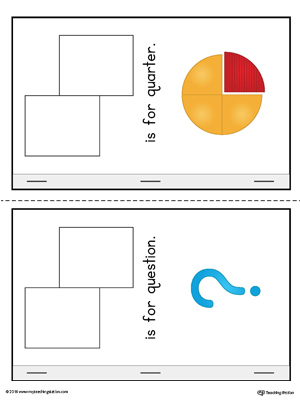 Letter Q Cut-And-Paste Printable MiniBook for Kindergarten in Color