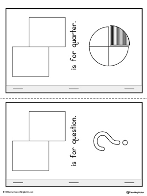 Letter Q Cut-And-Paste Printable MiniBook for Kindergarten