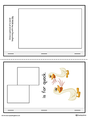 Letter Q Cut-Paste MiniBook in Color