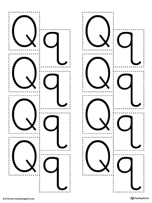 Letter Q Cut-Paste MiniBook Letters