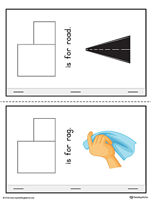 Letter R Cut-And-Paste Printable MiniBook for Kindergarten in Color