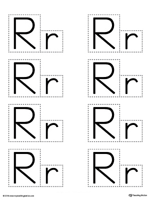 Letter R Cut-Paste MiniBook Letters