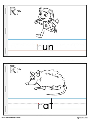 Letter R Mini Book for Kindergarten