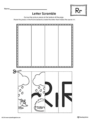 Letter R Scramble Worksheet