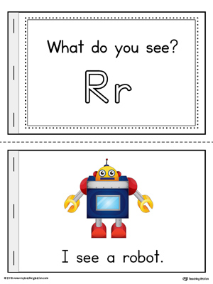 Letter R Words Printable Mini Book (Color)