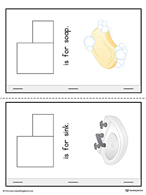 Letter S Cut-And-Paste Printable MiniBook for Preschool in Color