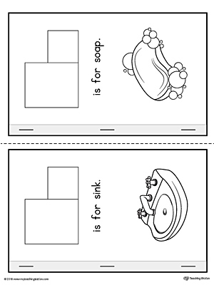 Letter S Cut-And-Paste Printable MiniBook for Preschool