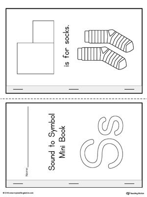Letter S Cut and Paste Printable Mini Book
