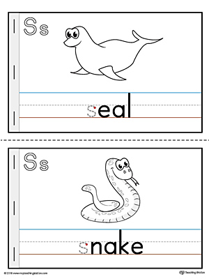 Letter S Mini Book for Kindergarten