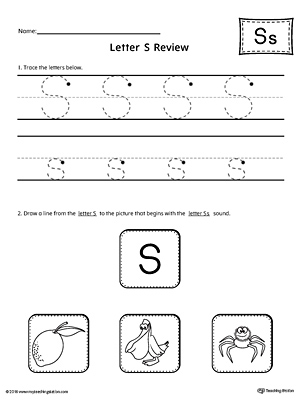 Letter S Review Worksheet