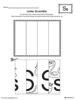 Letter S Scramble Worksheet