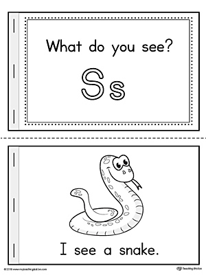 Letter S Words Printable Mini Book