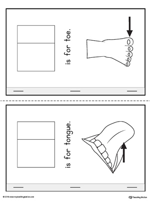 Letter T Cut-And-Paste Printable MiniBook for Preschool