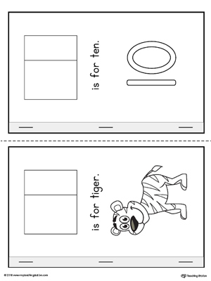 Letter T Cut-And-Paste Printable MiniBook for Kindergarten