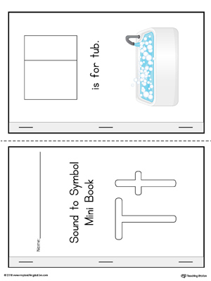 Letter T Cut-And-Paste Printable Mini Book (Color)