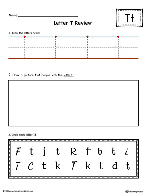 Letter T Practice Worksheet