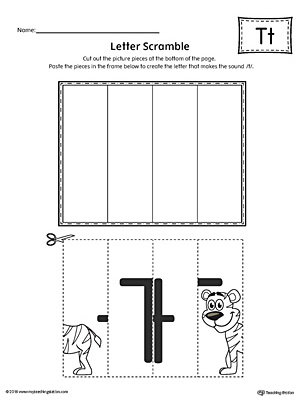 Letter T Scramble Worksheet