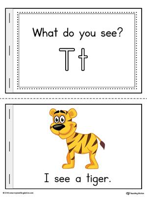 Letter T Words Printable Mini Book (Color)