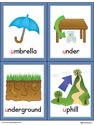 Things that Start with U Cards - Alphabet Printables