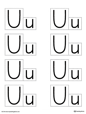 Letter U Cut-Paste MiniBook Letters