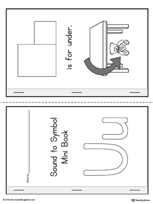 Letter U Cut and Paste Printable Mini Book